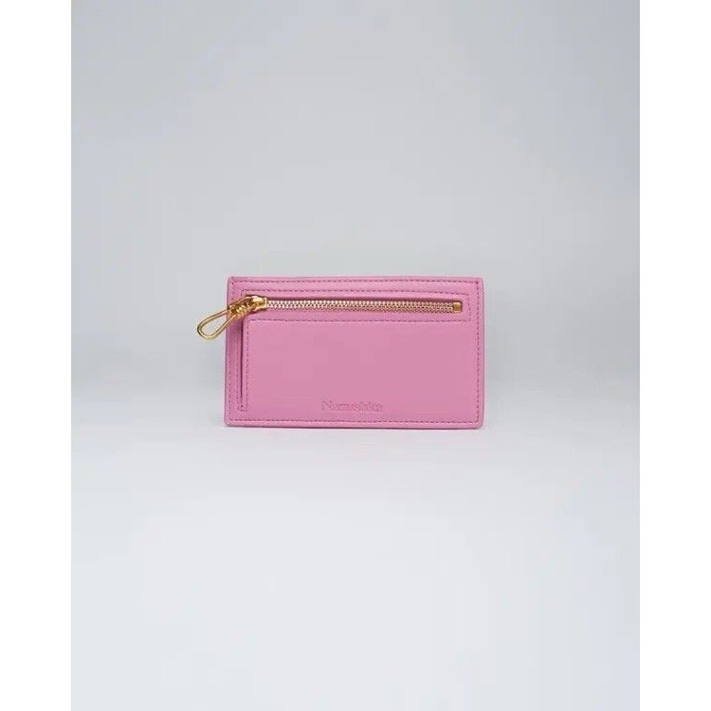 Nanushka araxie vegan leather wallet in peony